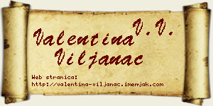 Valentina Viljanac vizit kartica